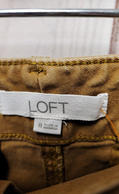 Loft Women's Size 8 Tan Pants The Perfect Straight