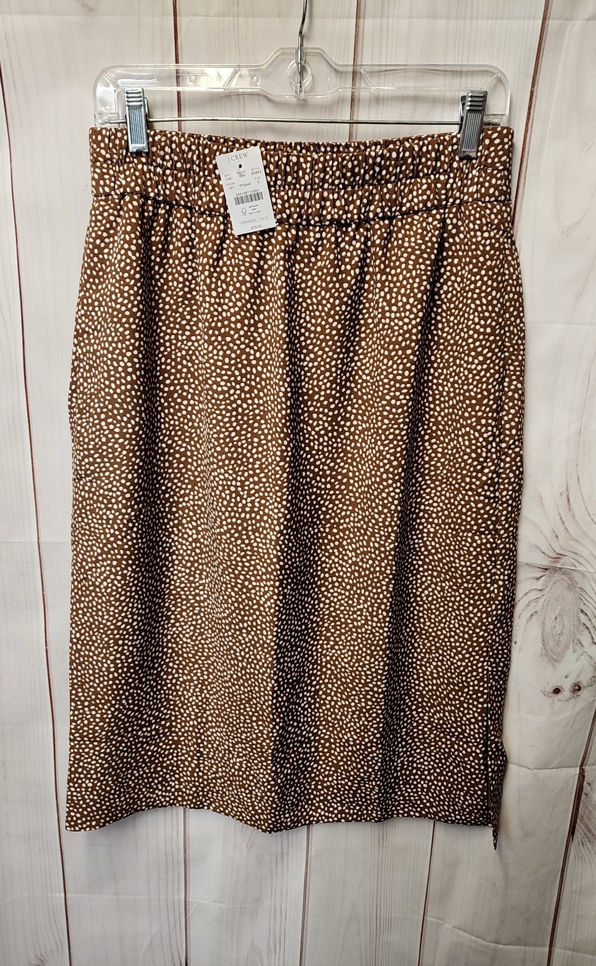 NWT J Crew Women's Size S Brown Skirt