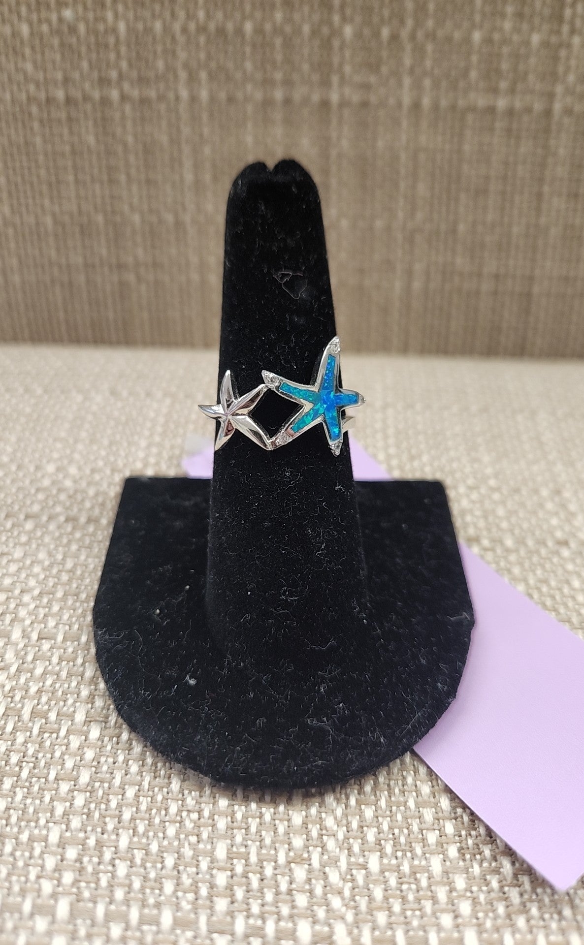 925 Sterling Starfish Ring Size 8