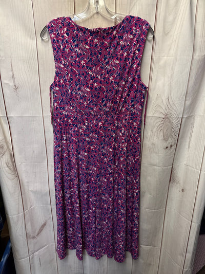 NWT London Times Women's Size 14 Pink & Blue Dress