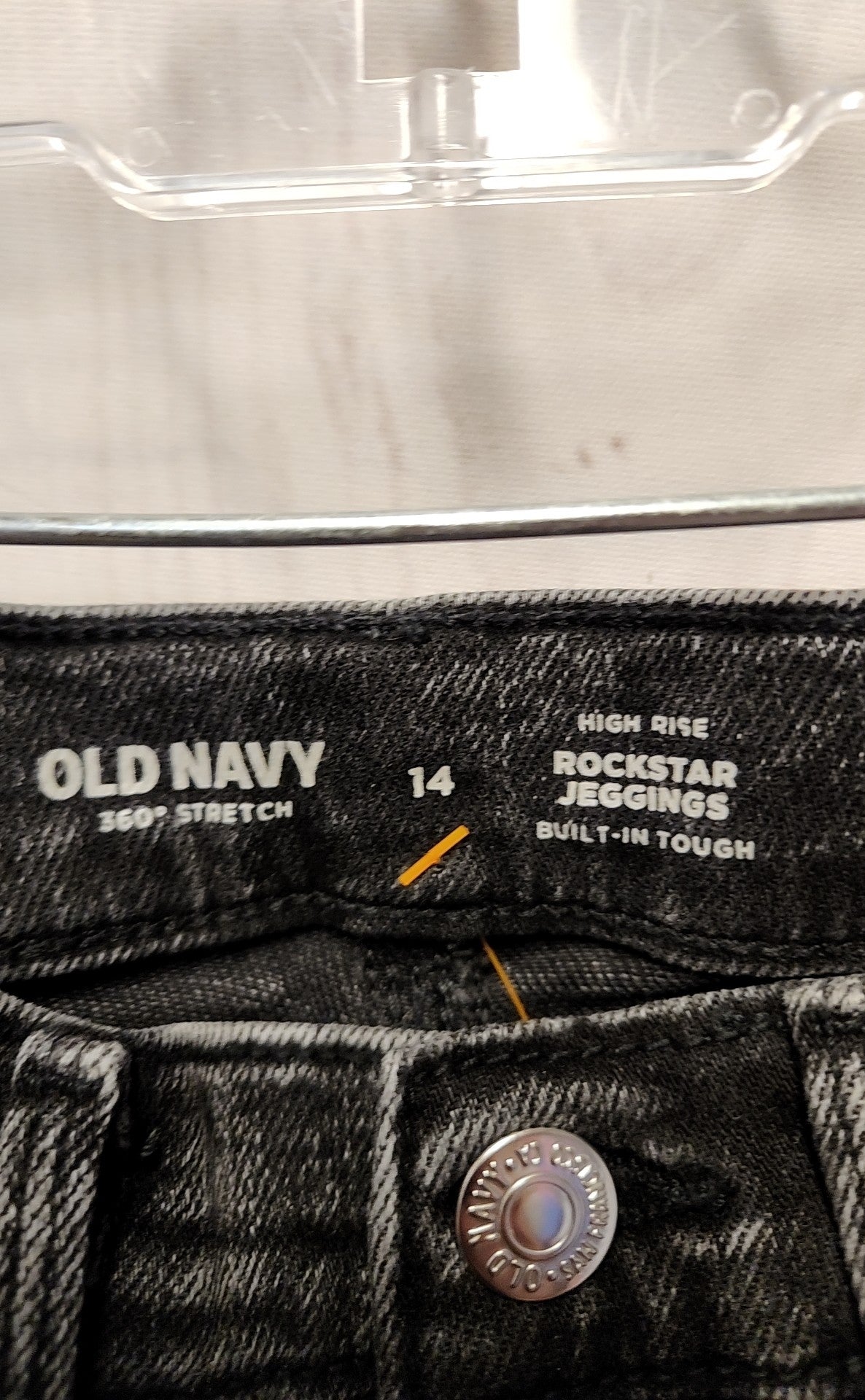 Old Navy Girl's Size 14 Black Jeans High Rise Rockstar Jeggings