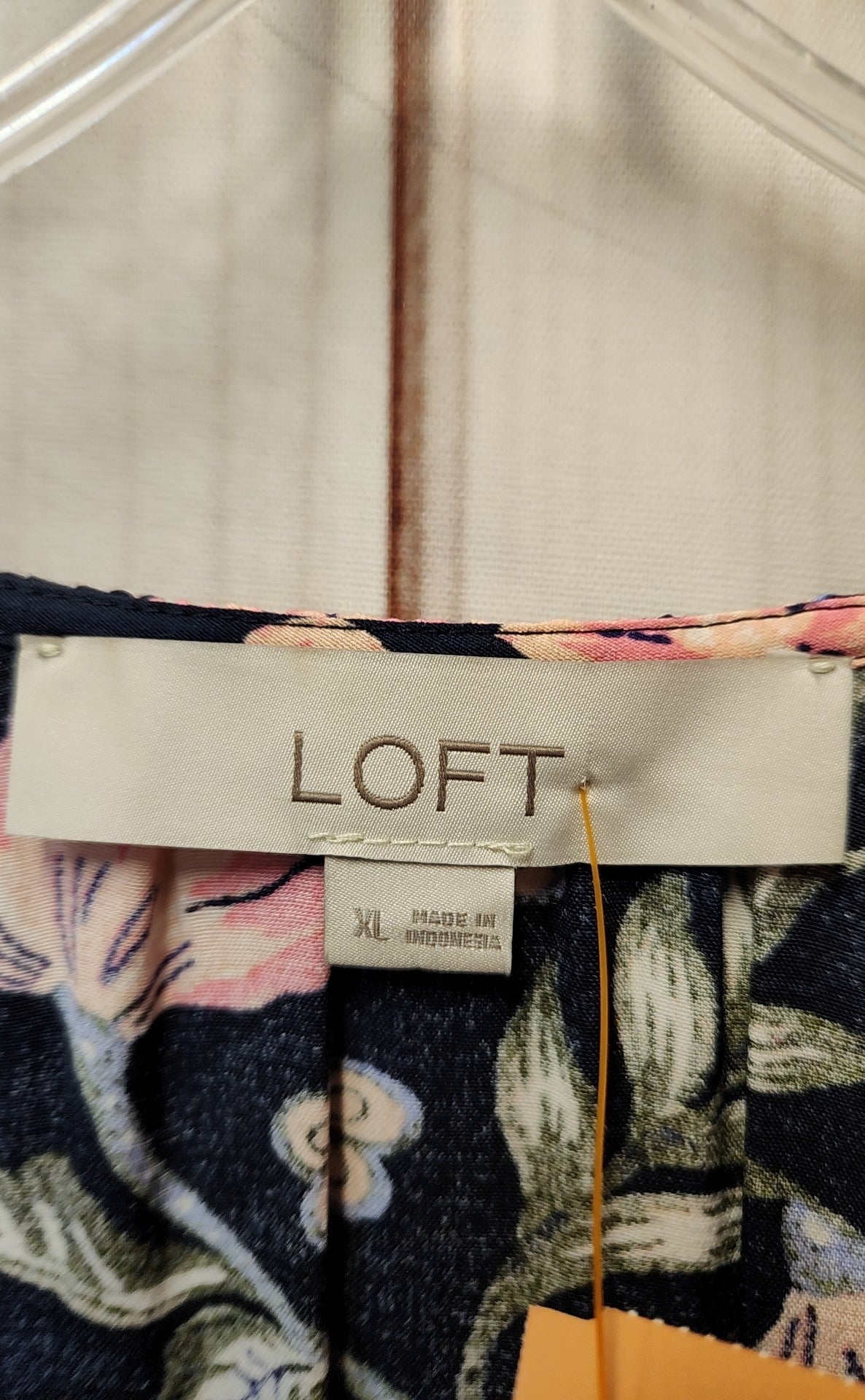 Loft Women's Size XL Navy Floral Dress