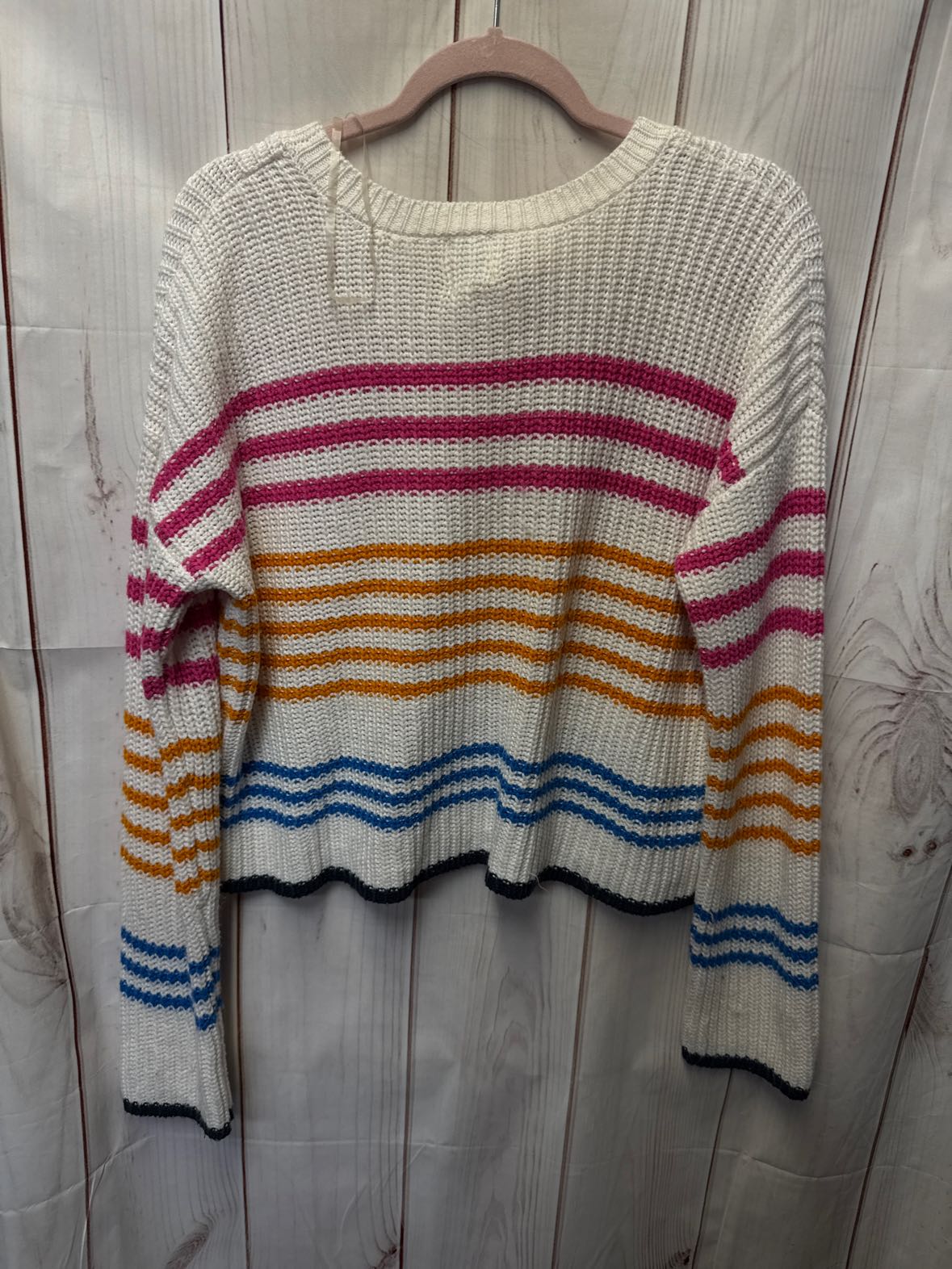 Blue Rain Women's Size M White & Pink Sweater
