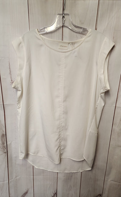 Chico's Women's Size 2 = US L White Sleeveless Top