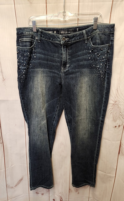 Jennifer Lopez Women's Size 33 (15-16) Blue Jeans Relaxed Skinny