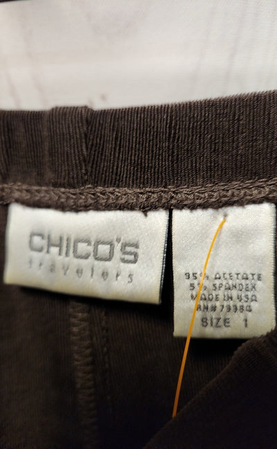 Chico's Travelers Women's Size 2 = US 8 Brown Pants