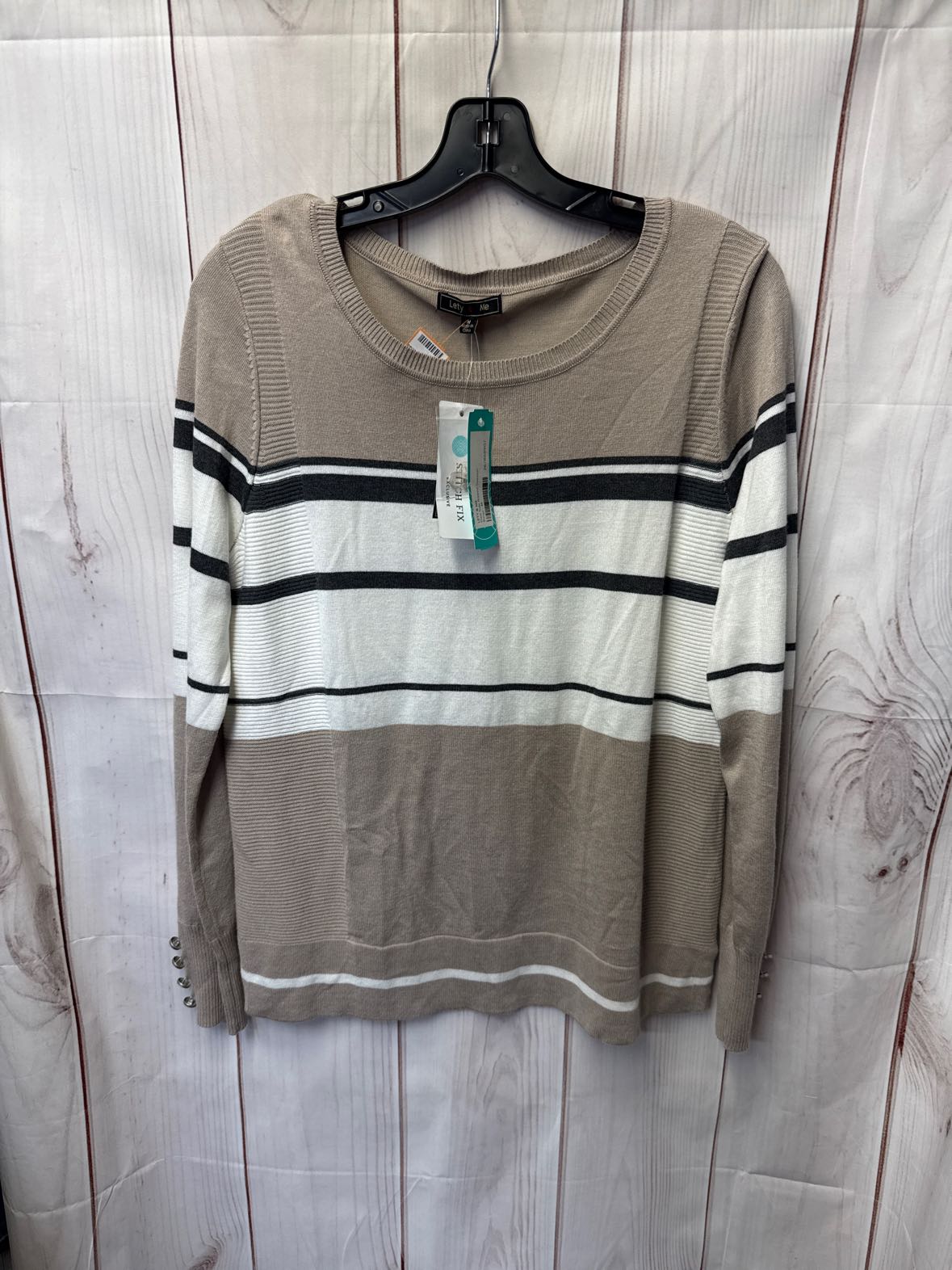NWT Lety & Me Women's Size M Beige Sweater