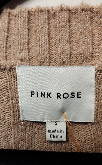 Pink Rose Women's Size S Brown Cardigan