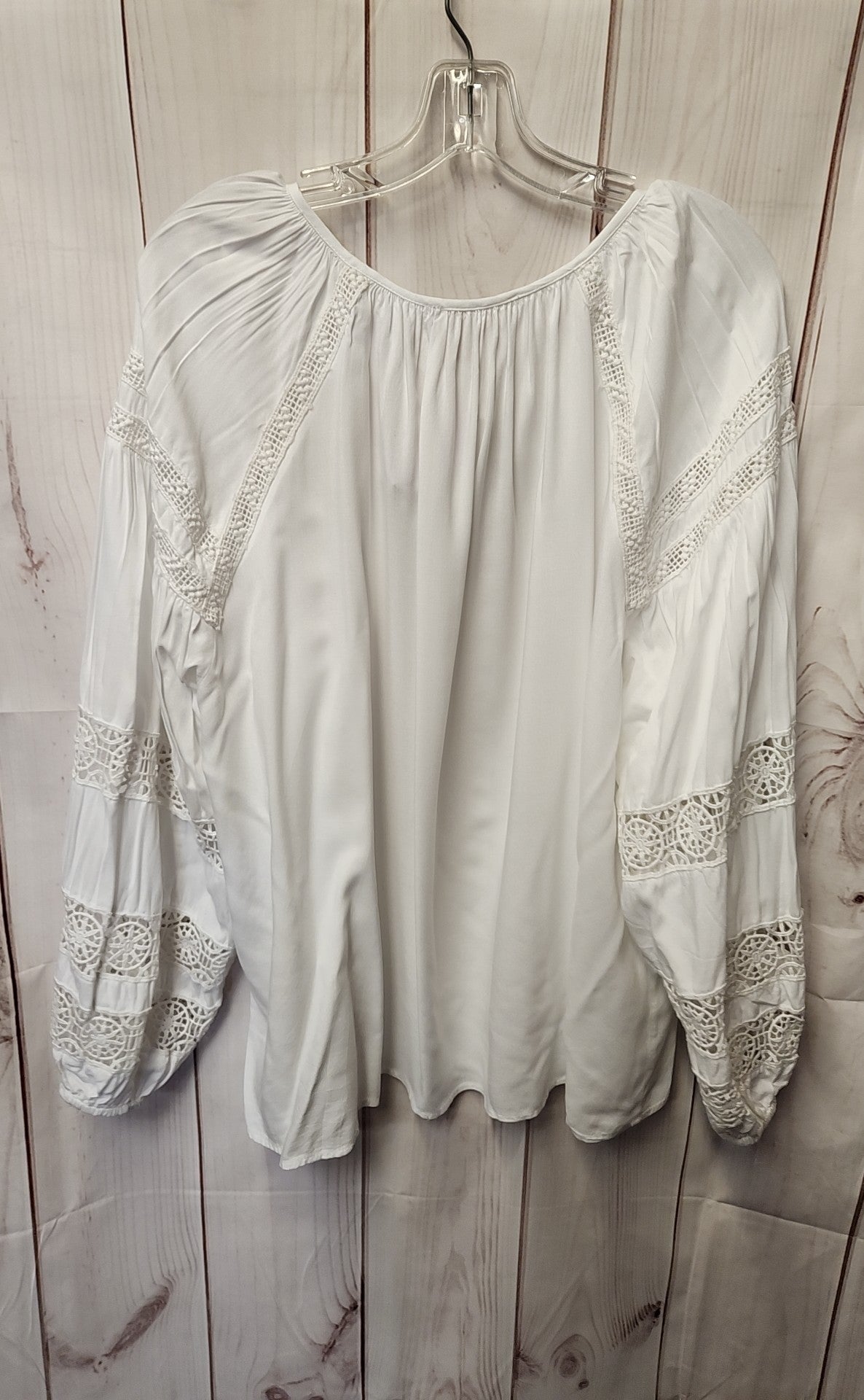 Philosophy Women's Size 3X White Long Sleeve Top