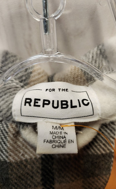 For The Republic Women's Size M White & Tan Jacket