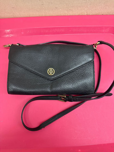 Tory Burch Black Leather Purse Bag As Is - wear