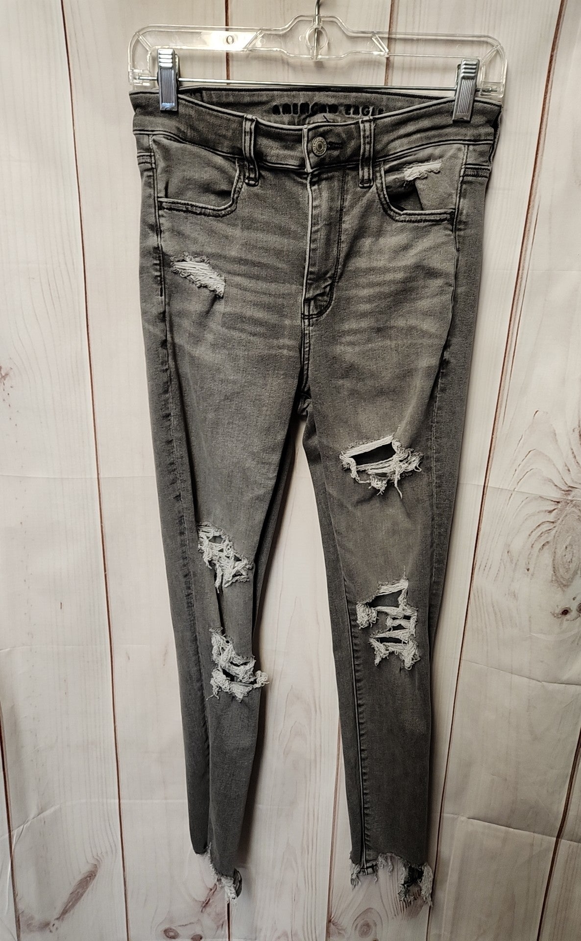 American Eagle Women's Size 28 (5-6) Gray Jeans Super High Rise Jegging