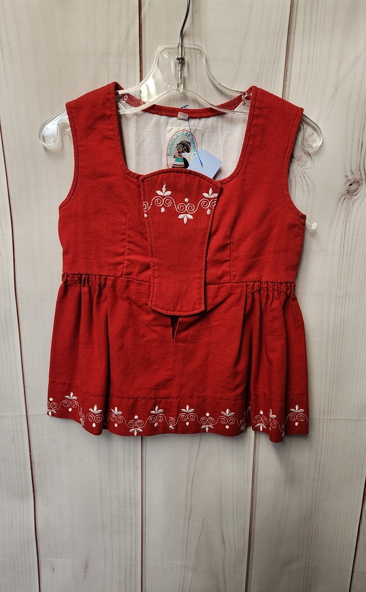 Dirndlstube Geiger Girl's Size 2 Red Dress