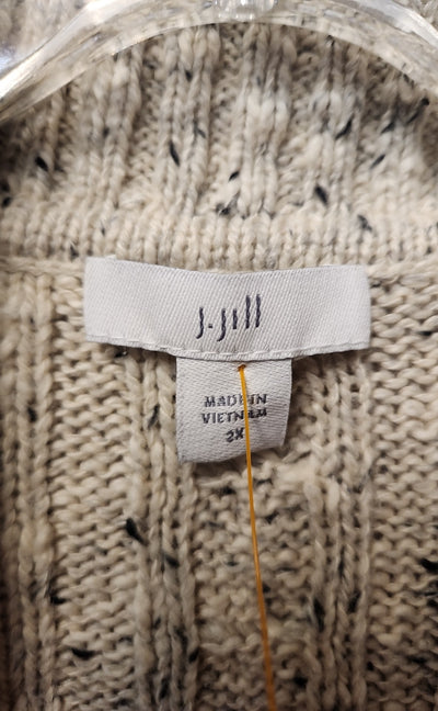 J Jill Women's Size 2X Beige Cardigan