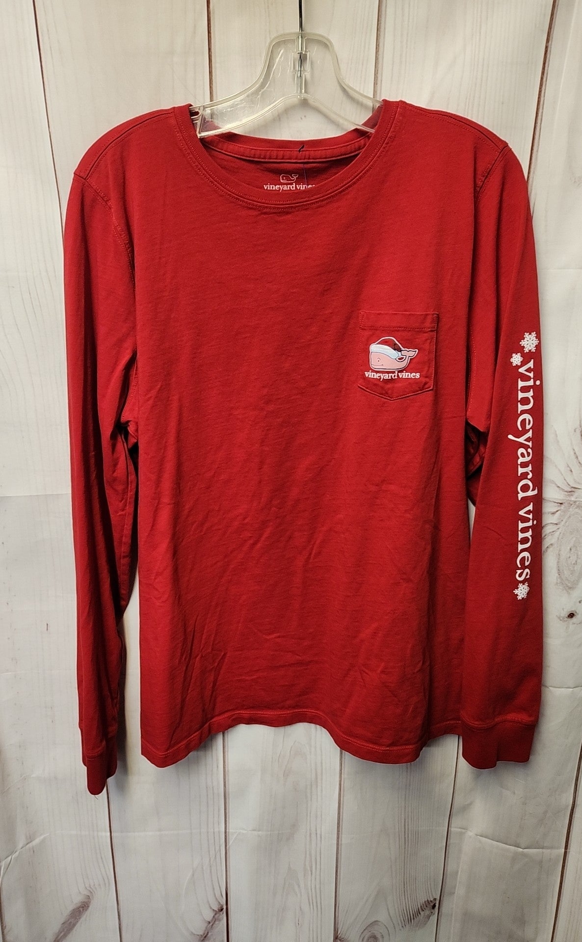 Vineyard Vines Women's Size L Red Holiday Long Sleeve Top