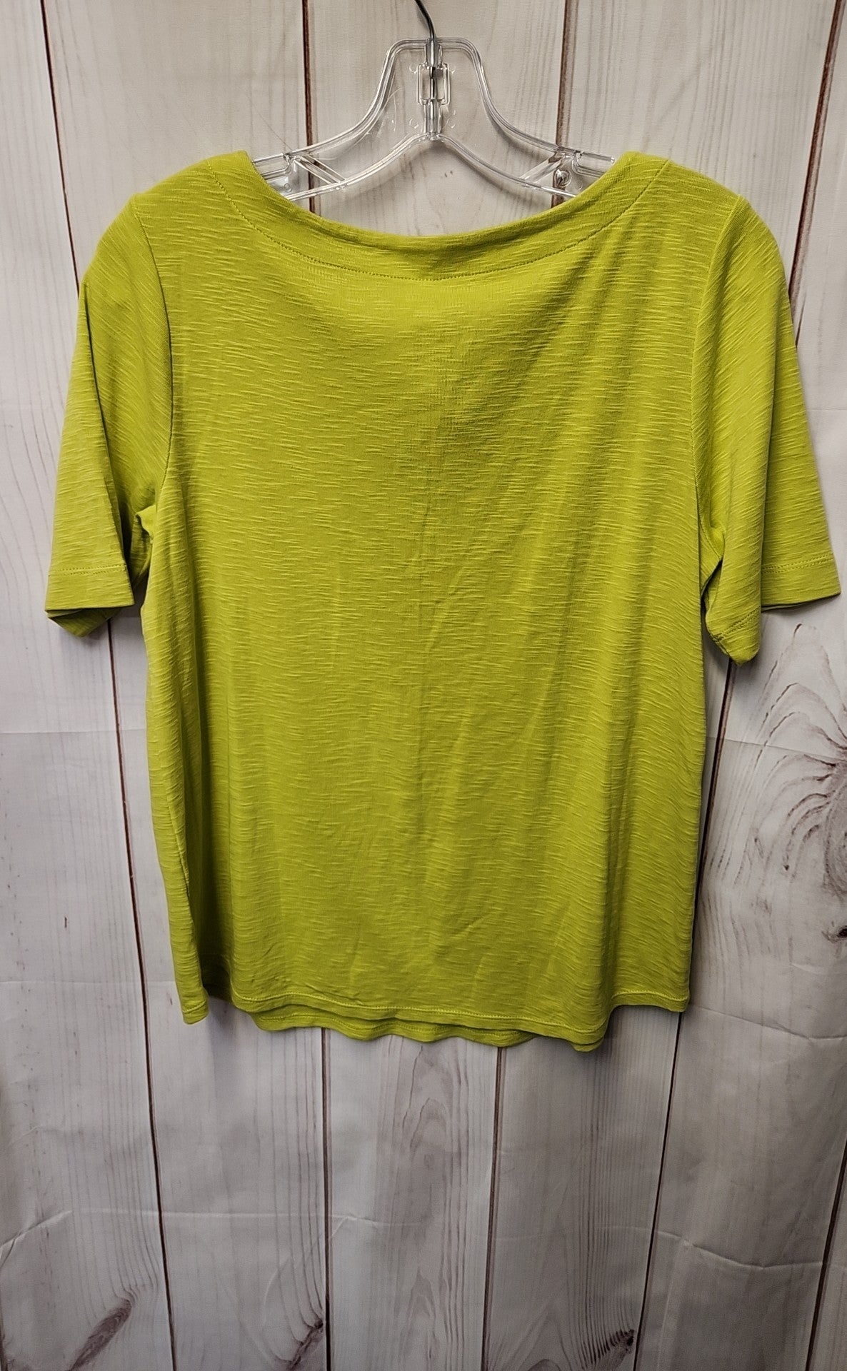 J Jill Women's Size S Petite Lime Green Short Sleeve Top