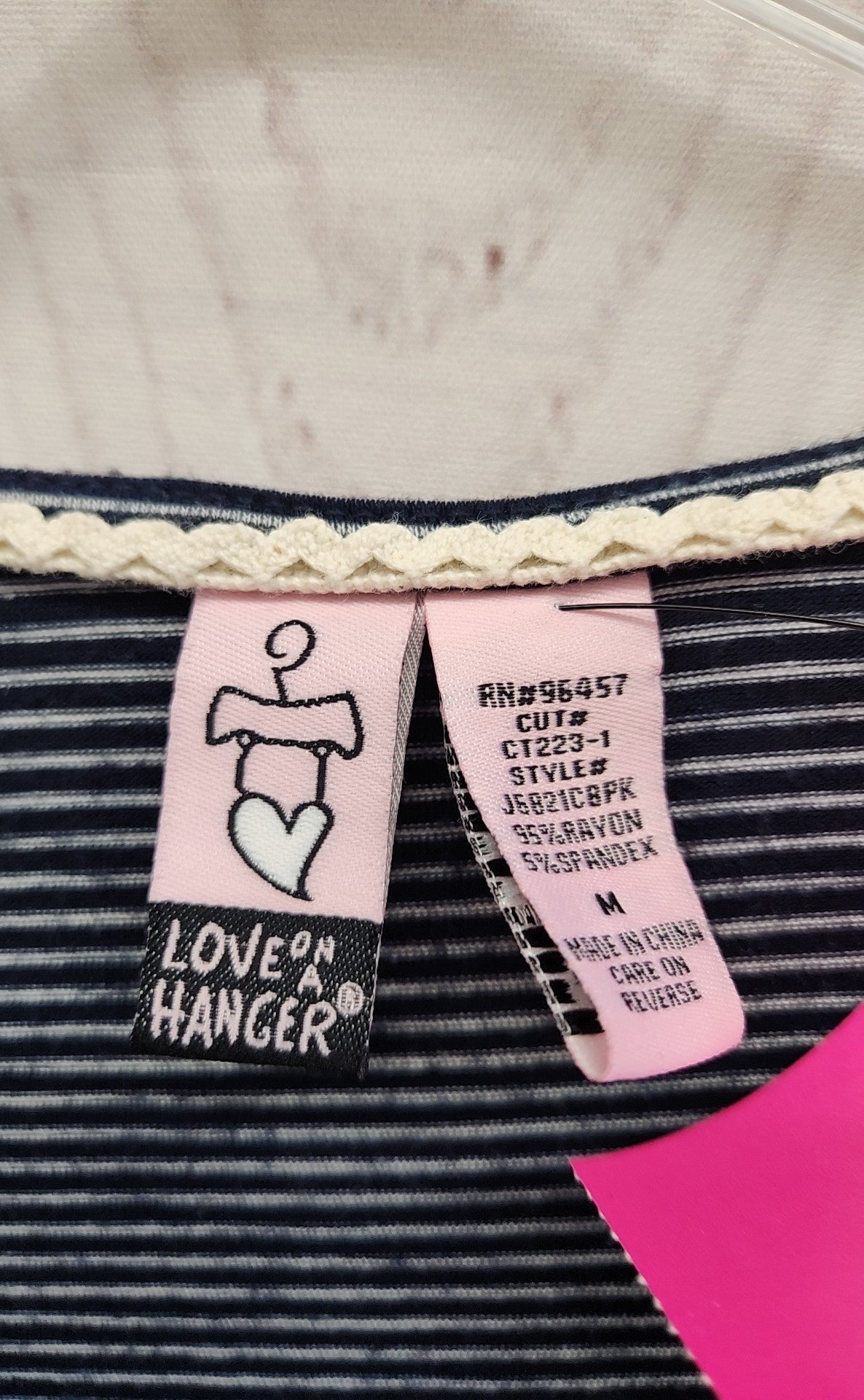 Love on a Hanger Women's Size M Navy Cold Shoulder Top
