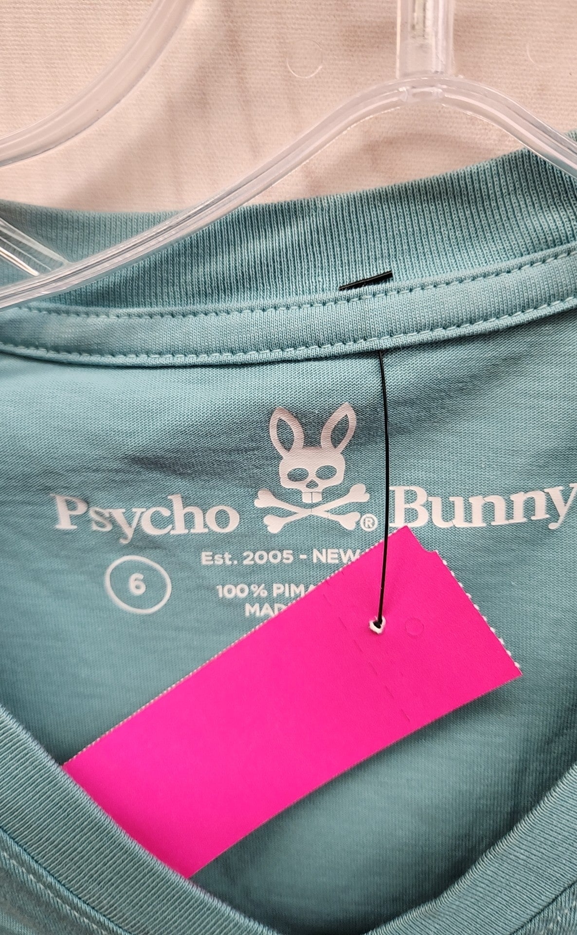Psycho Bunny Men's Size M Turquoise Shirt