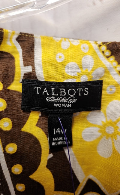 Talbots Women's Size 14 Yellow Dress