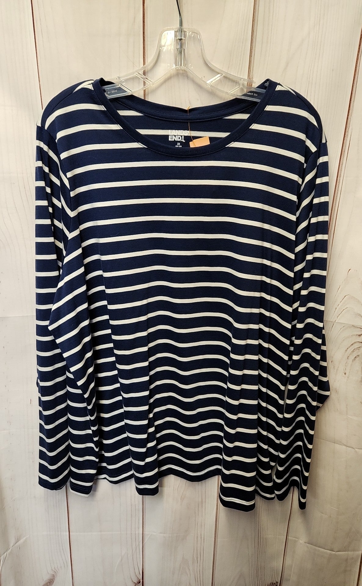Lands End Women's Size 2X Navy Long Sleeve Top
