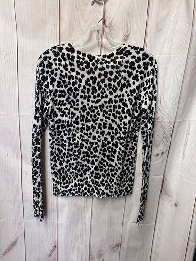 Loft Women's Size S White & Black Cardigan