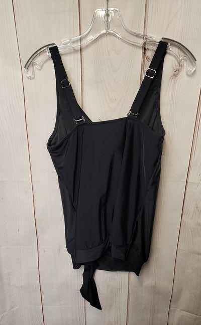 Yonique Women's Size S Black Swim Top