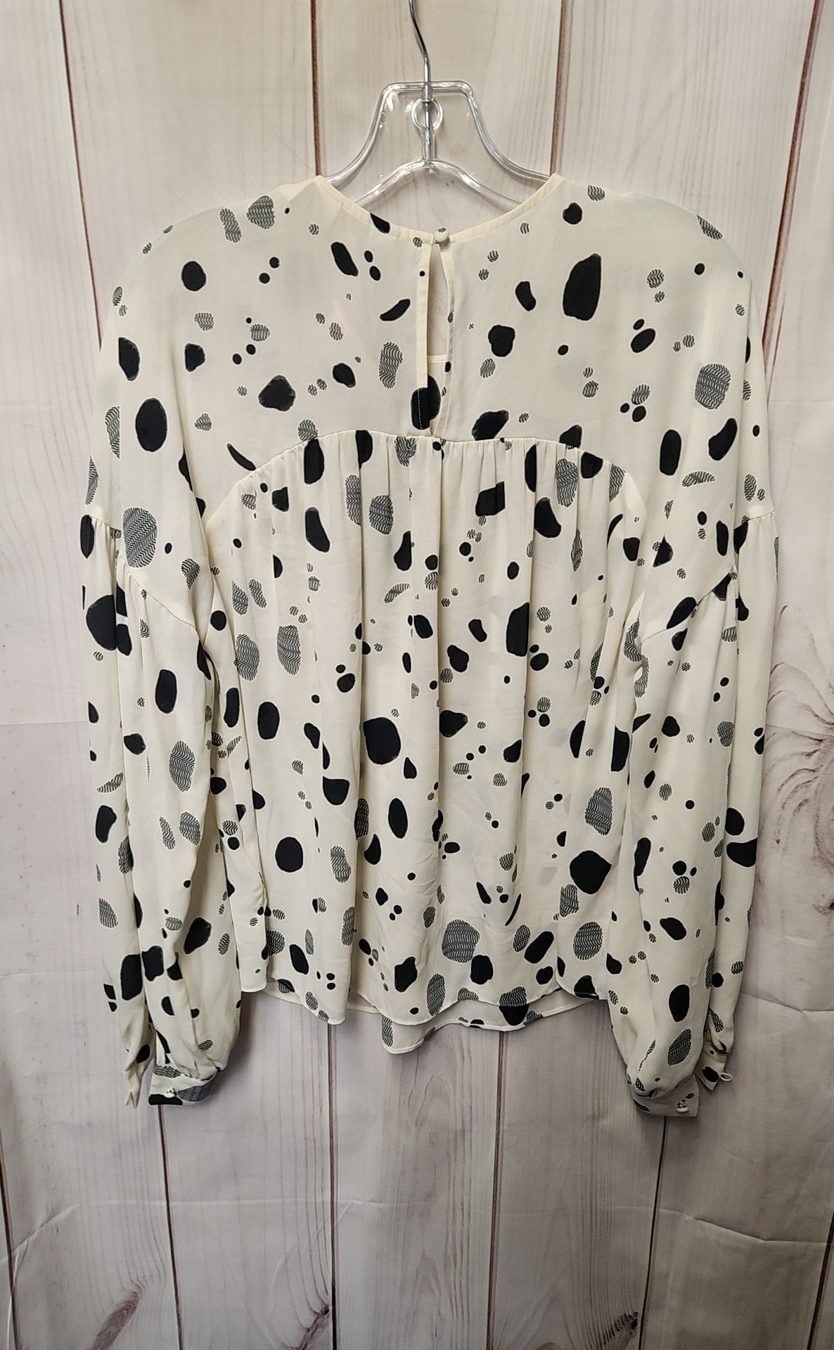 Ted Baker Women's Size 2 = US 6 White & Black Long Sleeve Top