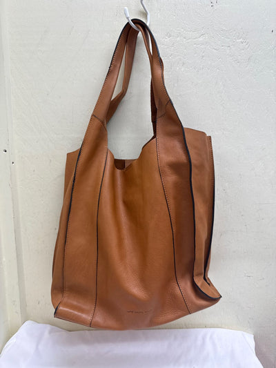 Marta Ponti Brown Leather Tote Bag