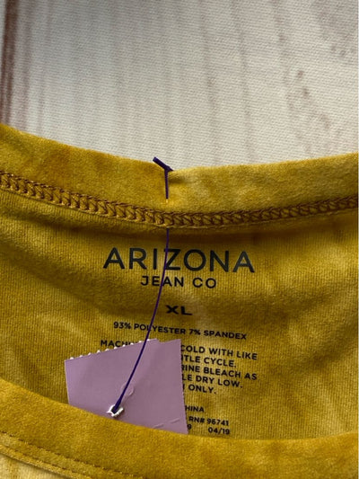 Arizona Women's Size XL Yellow Short Sleeve Top