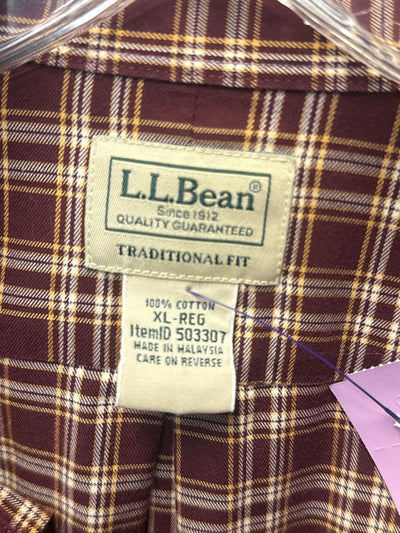 LL Bean Men's Size XL Red Shirt