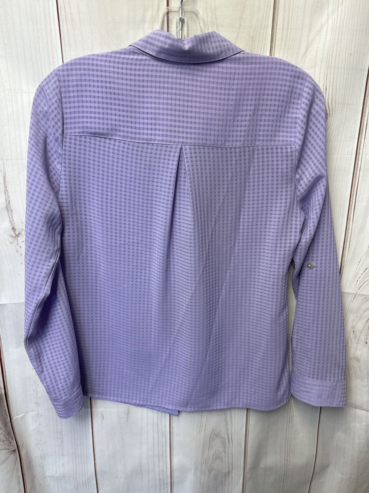 NY Collection Women's Size S Petite Lavender Long Sleeve Top