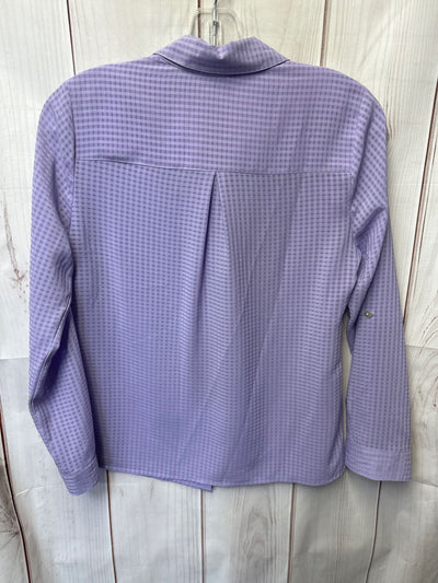 NY Collection Women's Size S Petite Lavender Long Sleeve Top