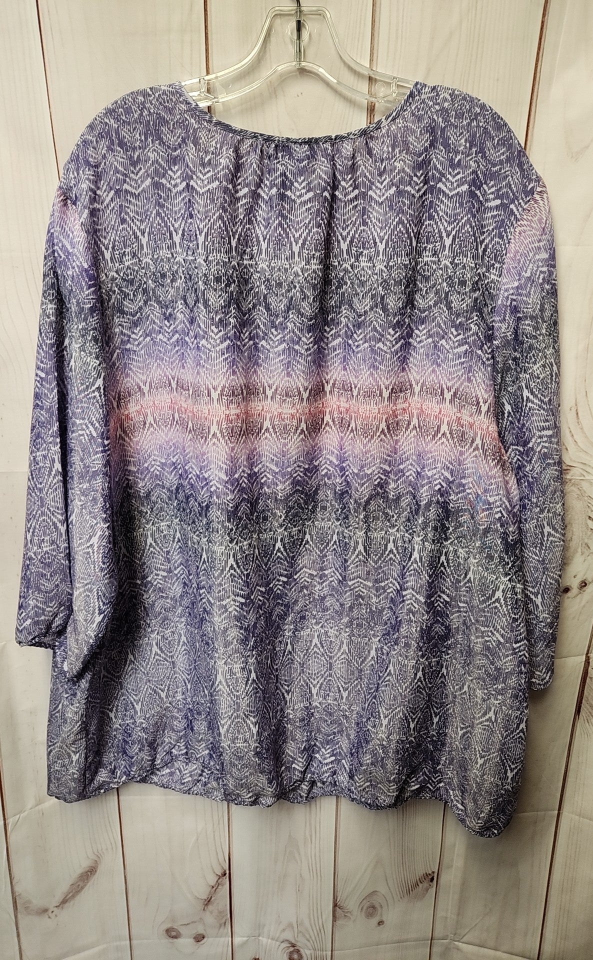 Catherines Women's Size 2X Purple 3/4 Sleeve Top