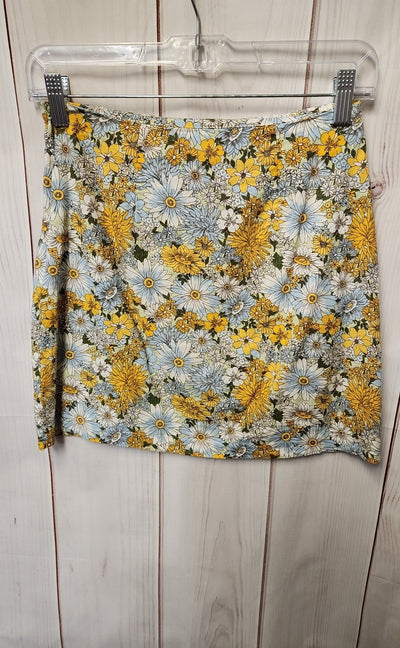 Urban Outfitters Women's Size XS Yellow & Blue Floral Skirt