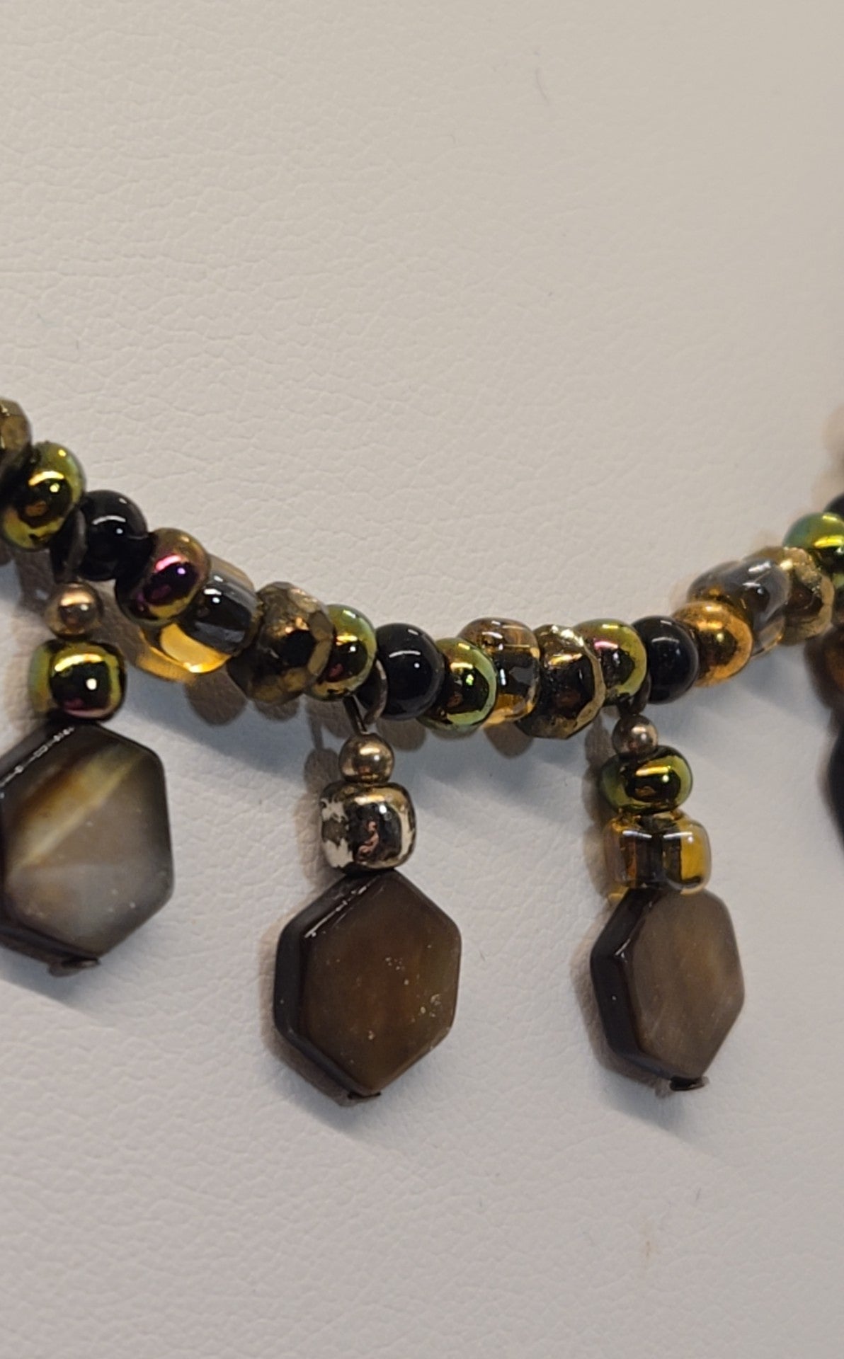 Black & Gold Beaded Necklace