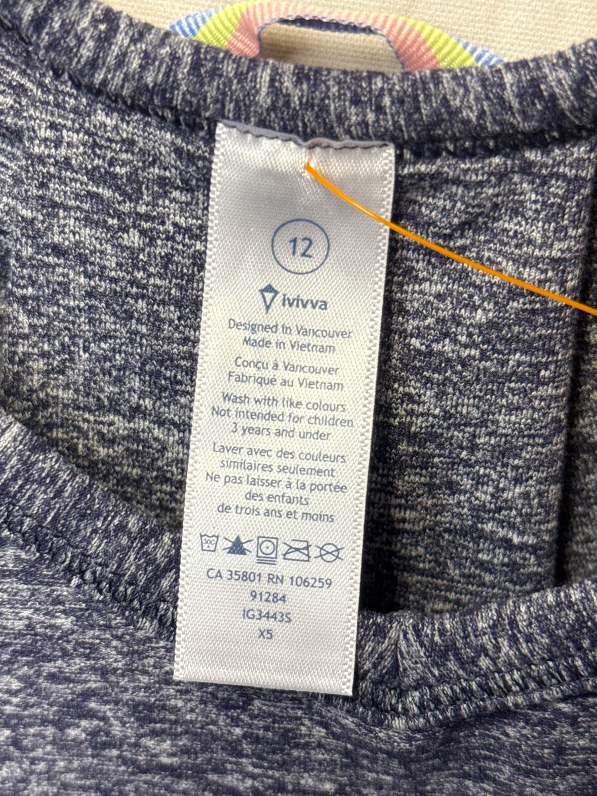 Ivivva - Lululemon Girl's Size 12 Navy Shirt