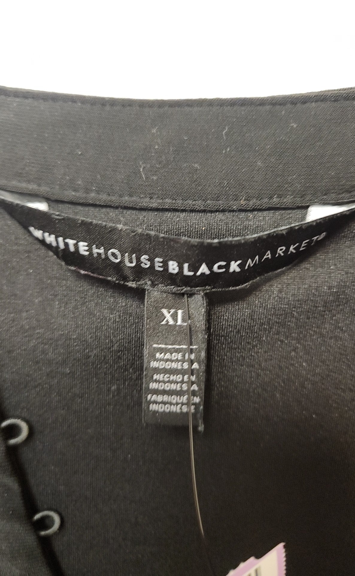 White House Black Market Women's Size XL Black Long Sleeve Top