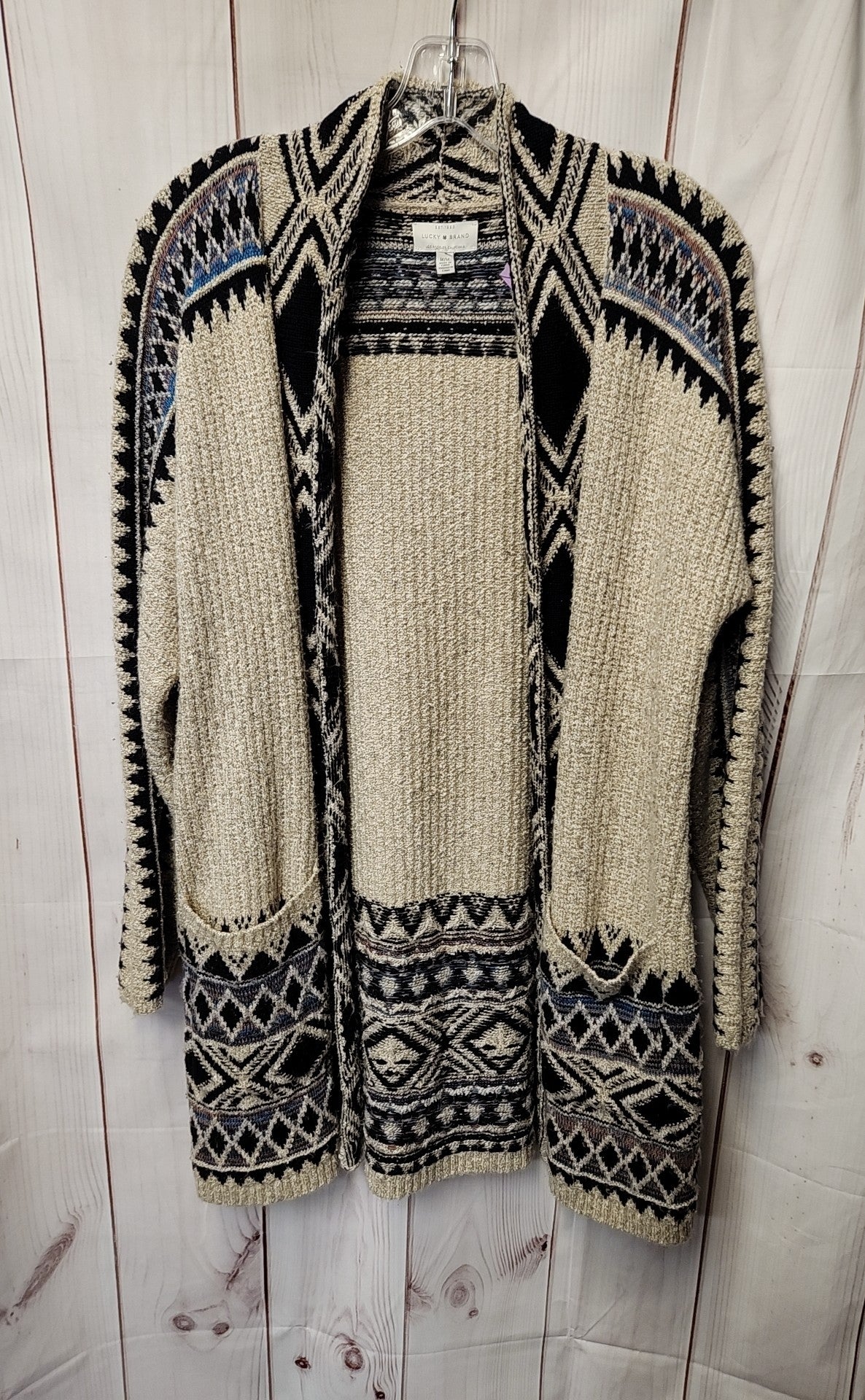 Lucky Brand Women's Size M Beige Cardigan