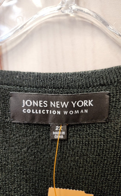 Jones New York Women's Size 2X Black Cardigan