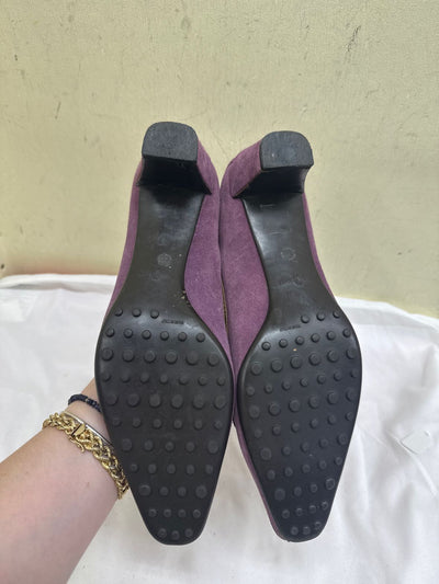 The Original Car Shoe By Prada Women's Size 40 = 9-1/2 Purple Pumps Shoes