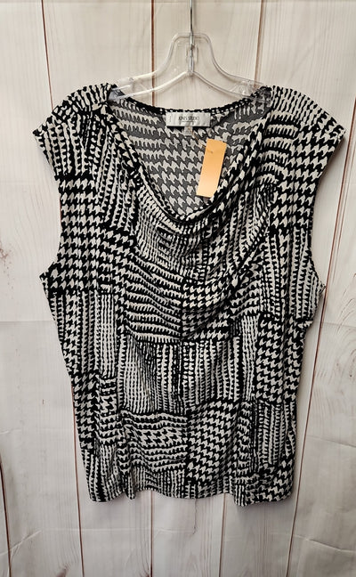 Jones Studio Women's Size 3X Black & White Sleeveless Top