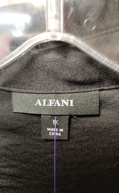 NWT Alfani Women's Size 1X Black Long Sleeve Top