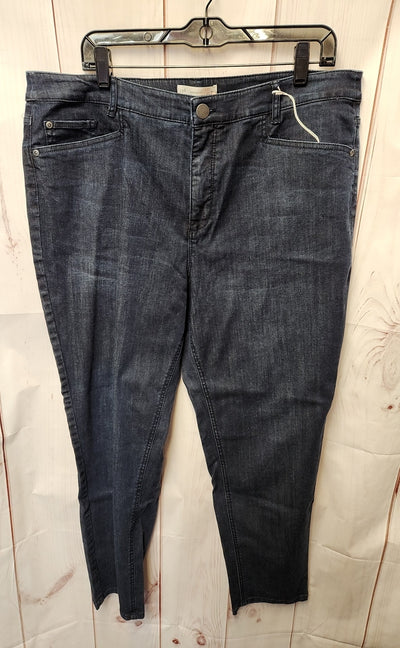 NWT J Jill Women's Size 34 (18/1X) Blue Jeans Authentic Fit Slim Ankle
