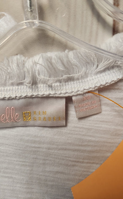 Belle by Kim Gravel Women's Size XS White Short Sleeve Top