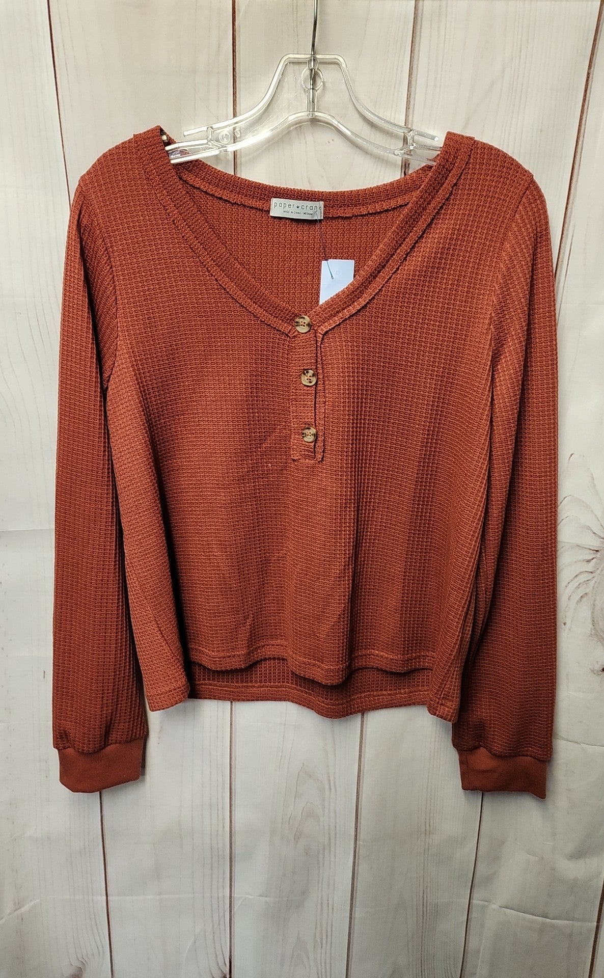 Paper Crane Women's Size M Red Long Sleeve Top