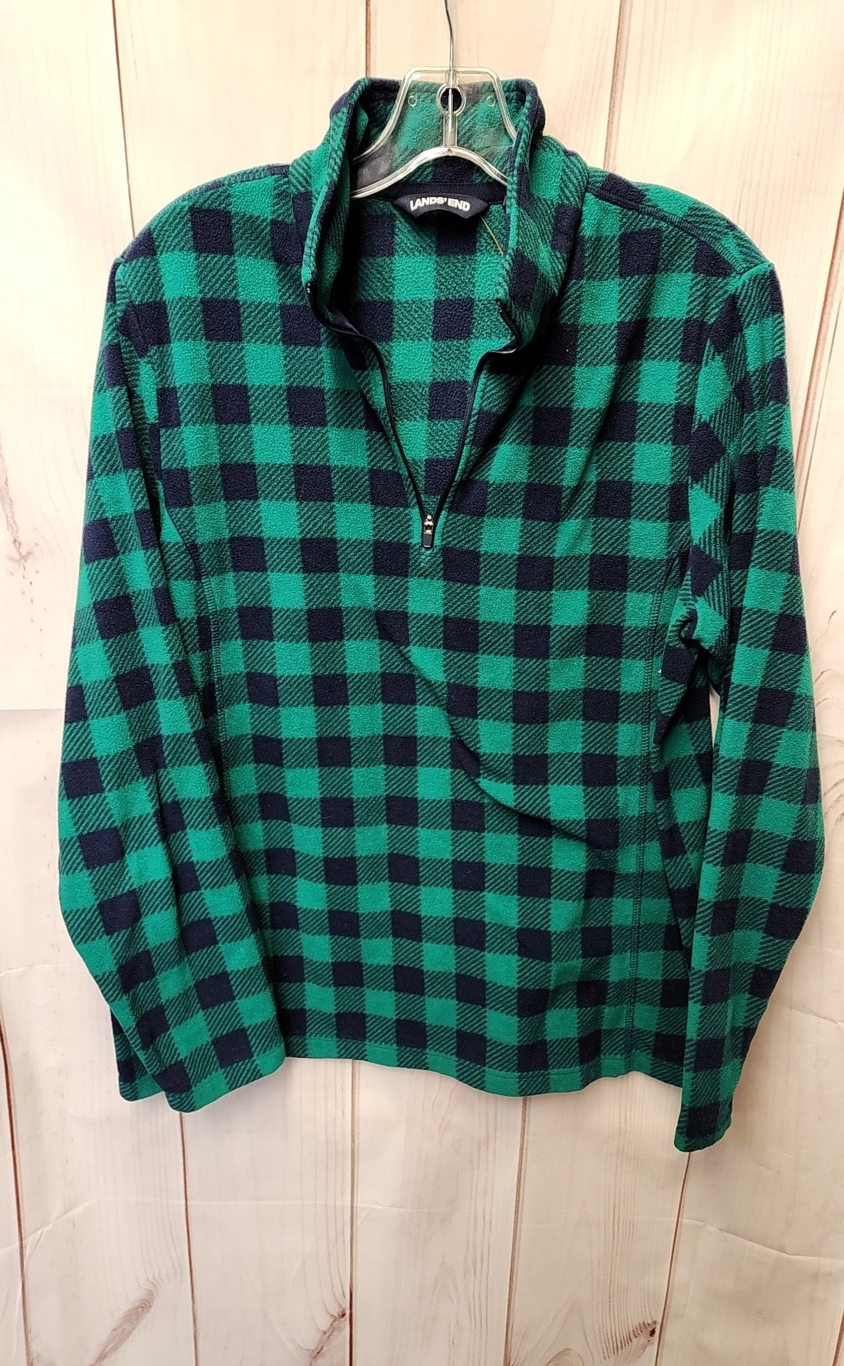Lands End Women's Size L Green & Navy Sweatshirt