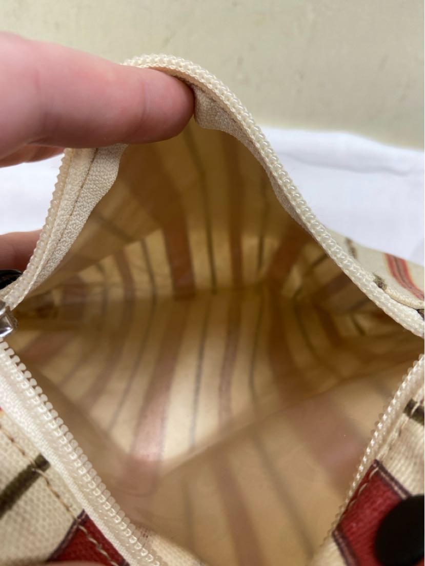 Red & White Stripe Pouch