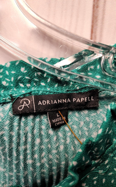 Adrianna Papell Women's Size L Green Long Sleeve Top