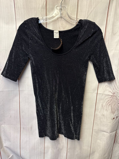 Tees by Tina Women's Size One Size Black & Silver Short Sleeve Top