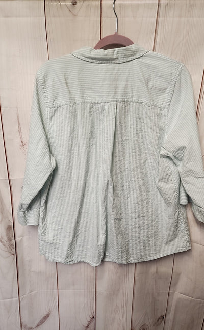 Croft & Barrow Women's Size 1X Mint 3/4 Sleeve Top